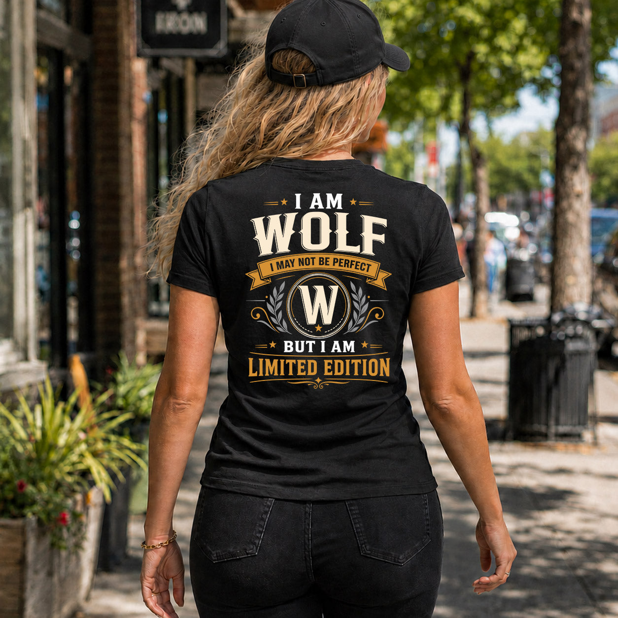 WOLF EDI-TT36 Personalized Funny Quote Apparel