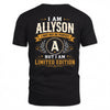 ALLYSON EDI-TT36 Personalized Funny Quote Apparel