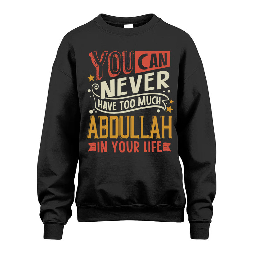 ABDULLAH  NO2-TT36 Personalized Funny Quote Apparel