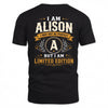 ALISON  EDI-TT36 Personalized Funny Quote Apparel