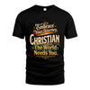 CHRISTIAN L04-TT36 Personalized Funny Quote Apparel