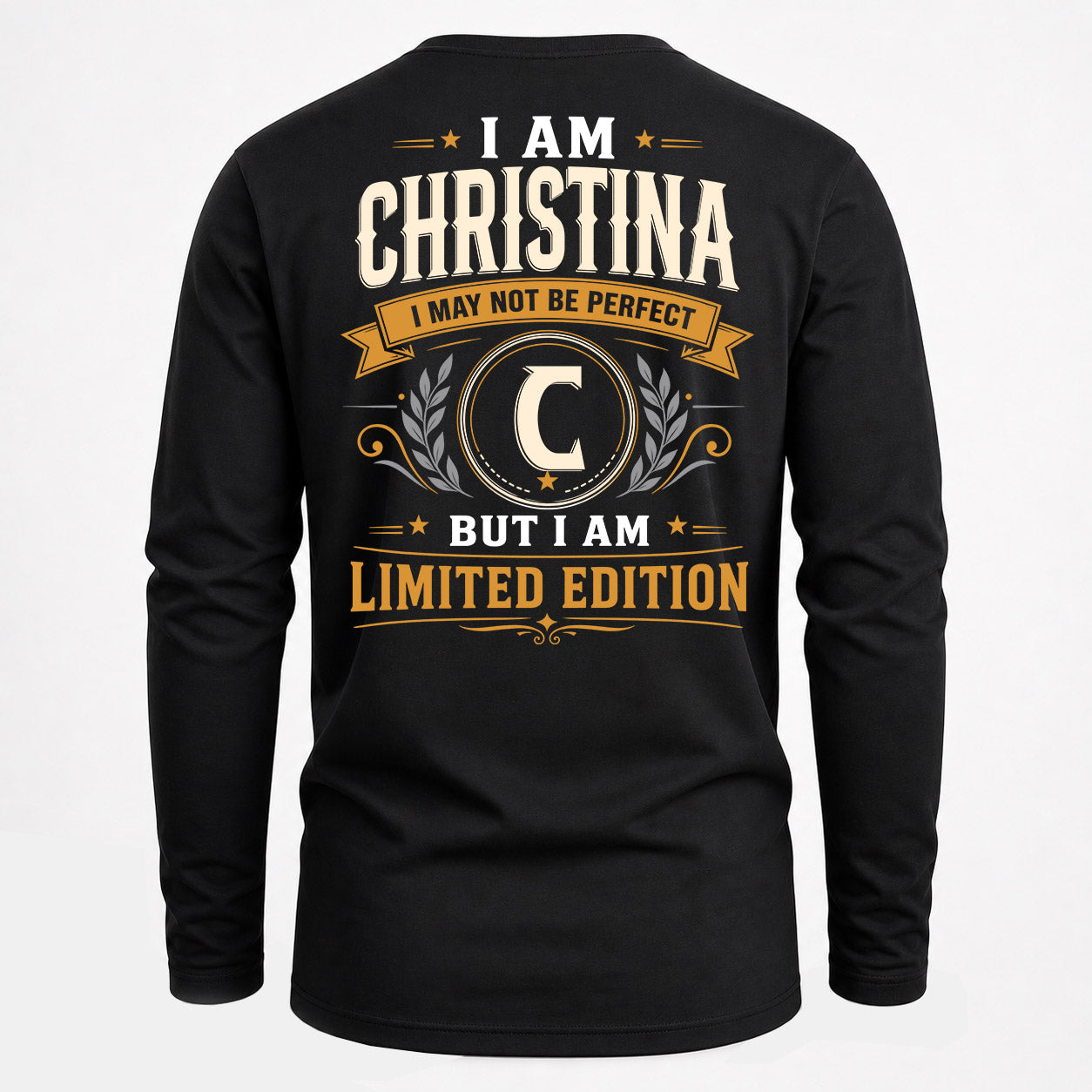 CHRISTINA  EDI-TT36 Personalized Funny Quote Apparel