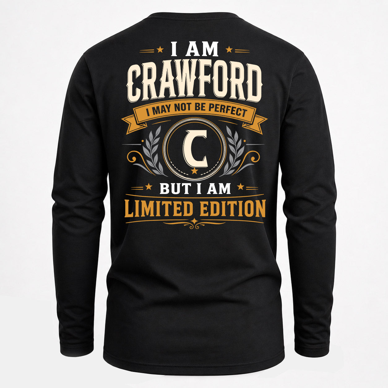 CRAWFORD  EDI-TT36 Personalized Funny Quote Apparel