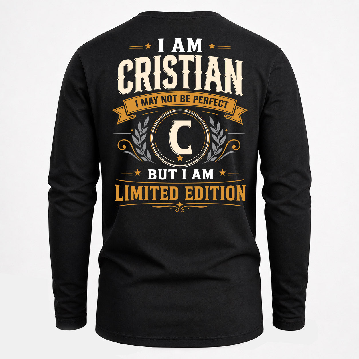 CRISTIAN  EDI-TT36 Personalized Funny Quote Apparel