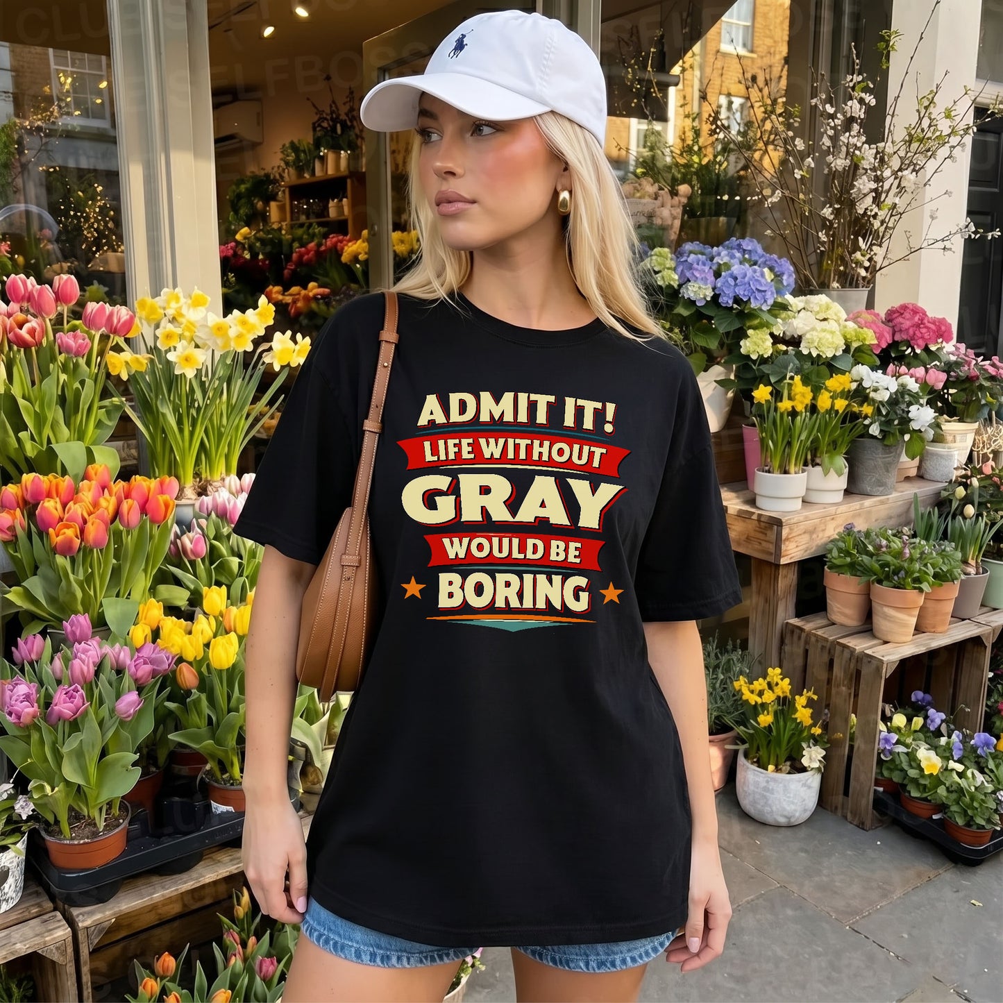 GRAY T36-TH36–Personalized Funny Quote Apparel “Life Without NAME Would Be Boring”