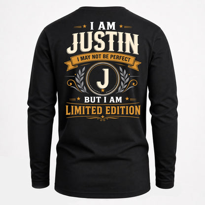 JUSTIN  EDI-TT36 Personalized Funny Quote Apparel