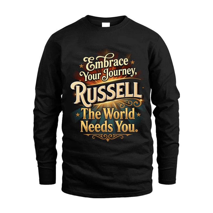 RUSSELL L04-TT36 Personalized Funny Quote Apparel